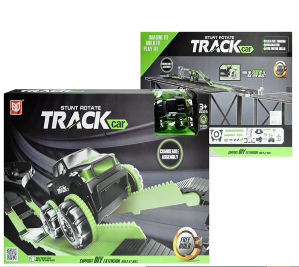 ELECTRIC ROTATE CAR TRACK SET FOR KIDS